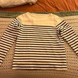 Navy Striped Long-Sleeve Shirt